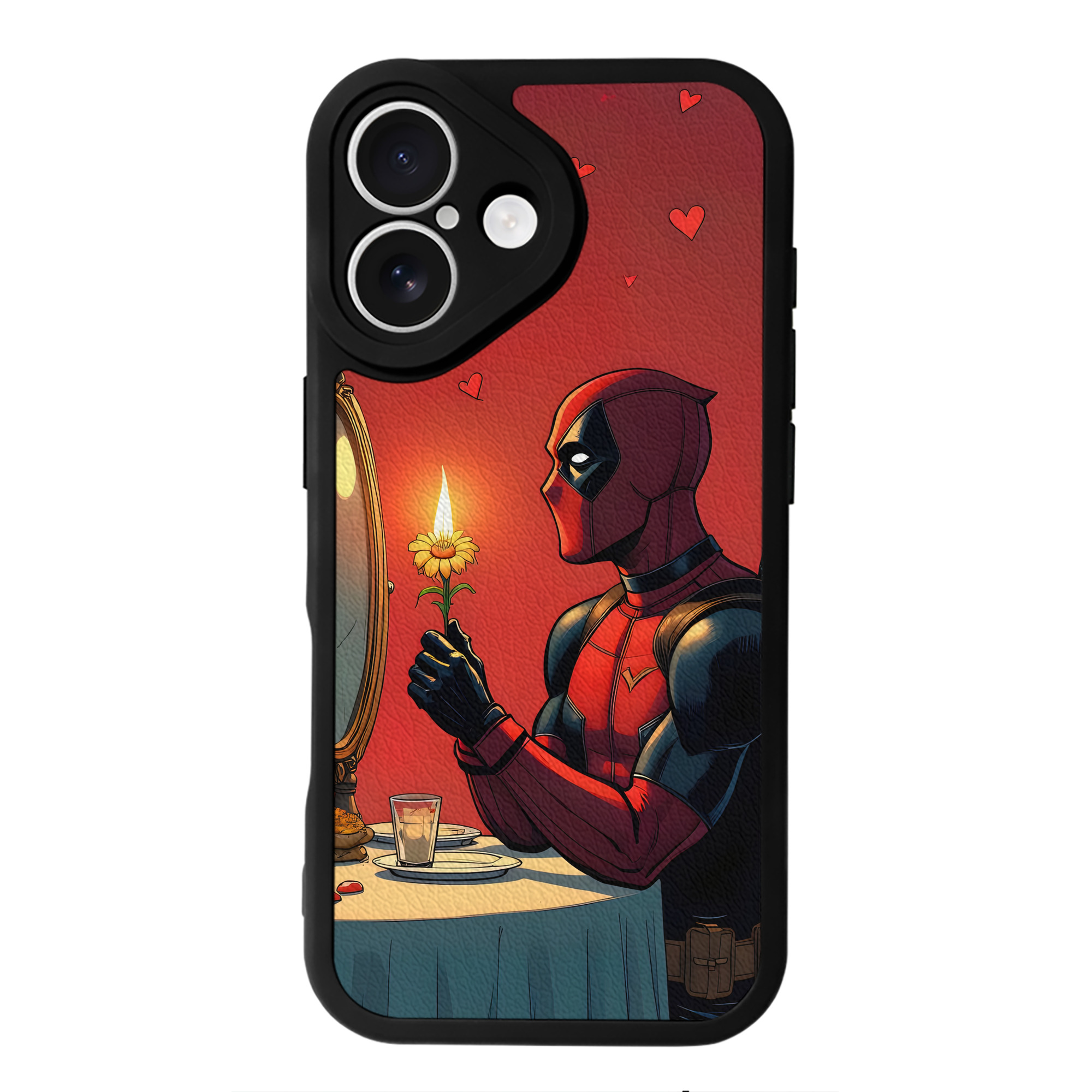 （画像用） Deadpool デッドプール 【iPhone 16シリーズ対応】シリコンスマホケース（レザー調） 材質：シリコン